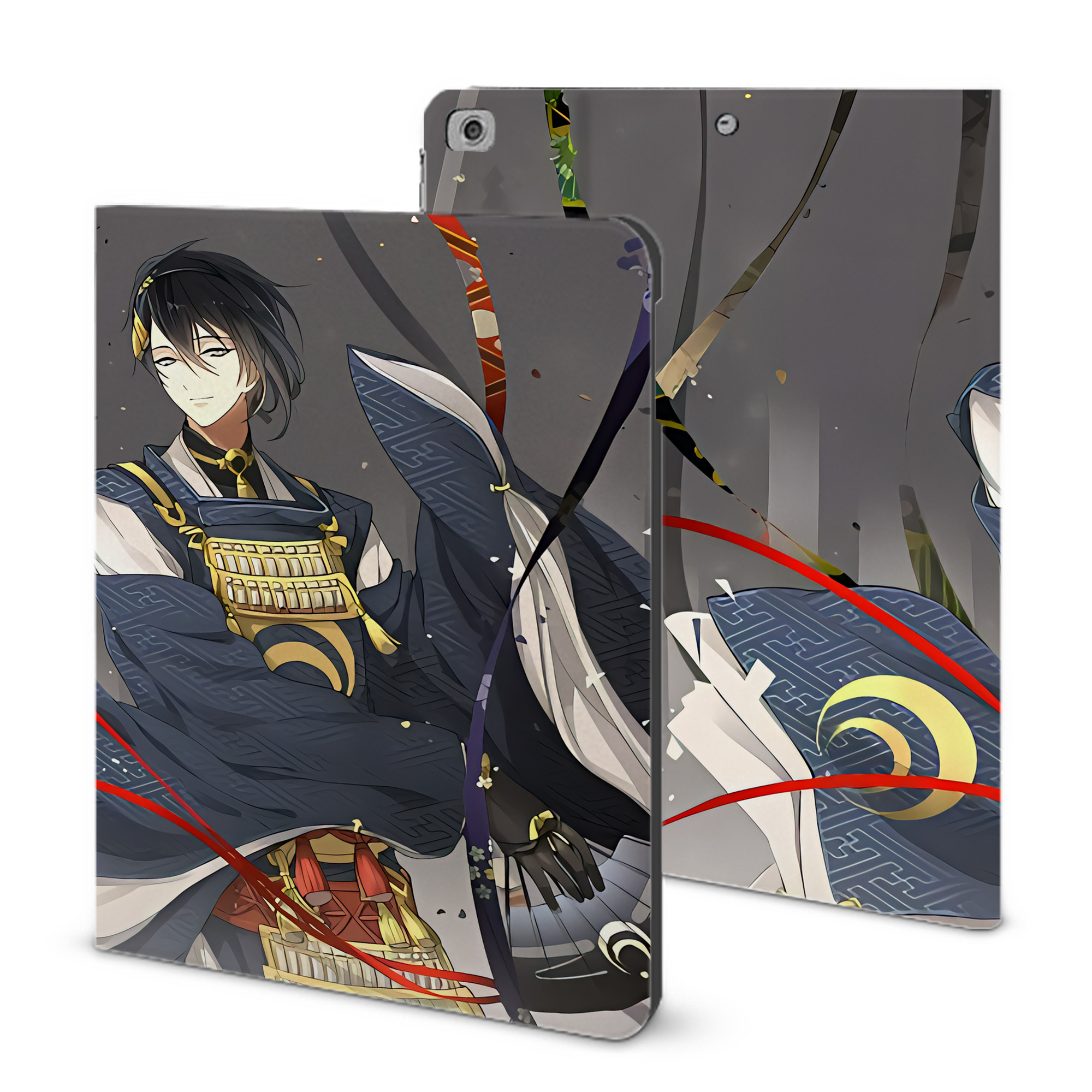（画像用） 刀剣乱舞 Touken Ranbu IPad ケース ブック型 PUレザー TPU 耐衝撃 軽量 薄型 ペン収納なし 全面保護 IPad 各モデル対応